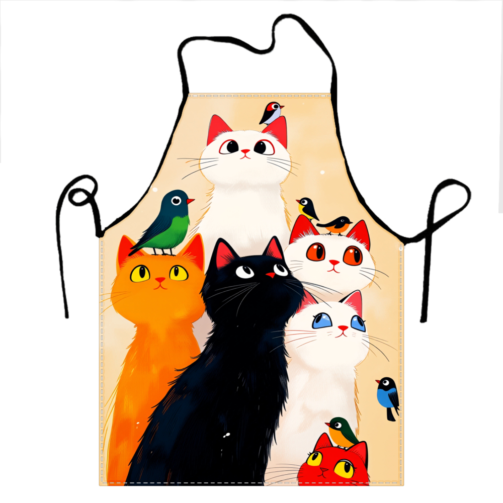 Kitchen Baking Gift Ideas - Delantal con estampado de gatos y
