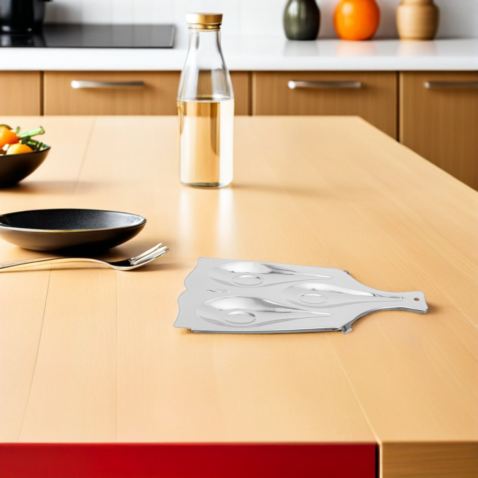 Kitchen Baking Appliances - Reposacucharas de Acero Inoxidable de Tres