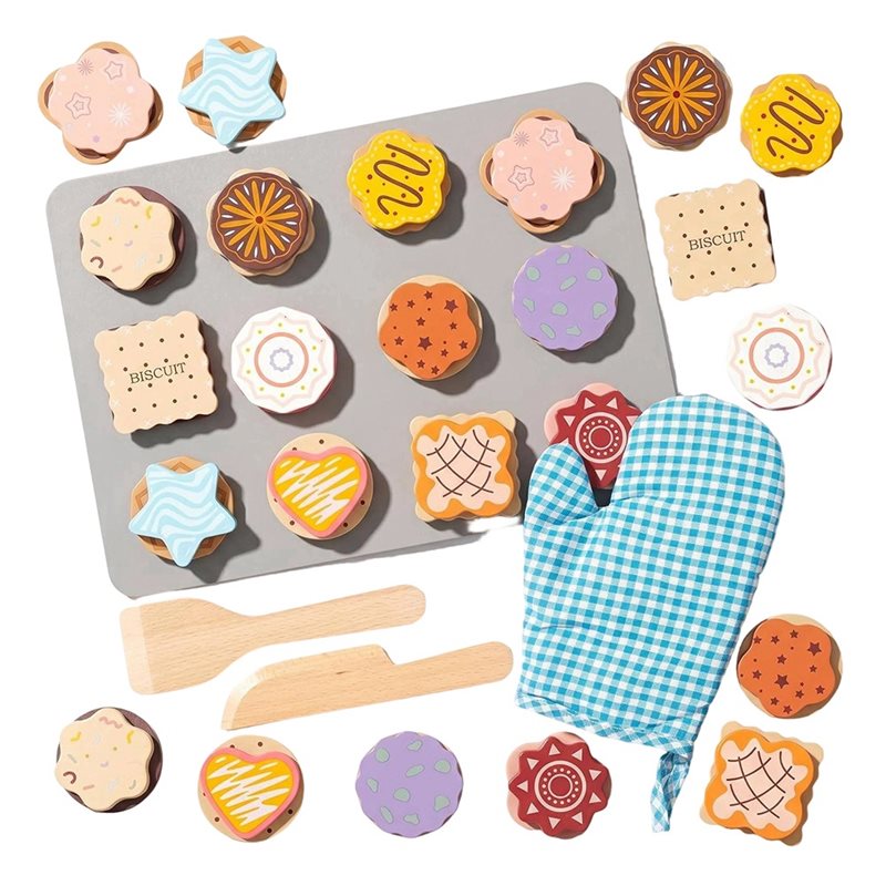 Baking Kitchen Kids - WOWFU-Juego de galletas de madera para