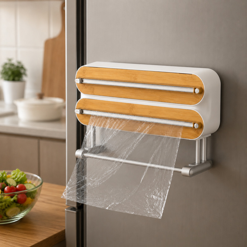 Kitchen Baking Tray Storage - Dispensador de Papel Film Magnético, Cortador