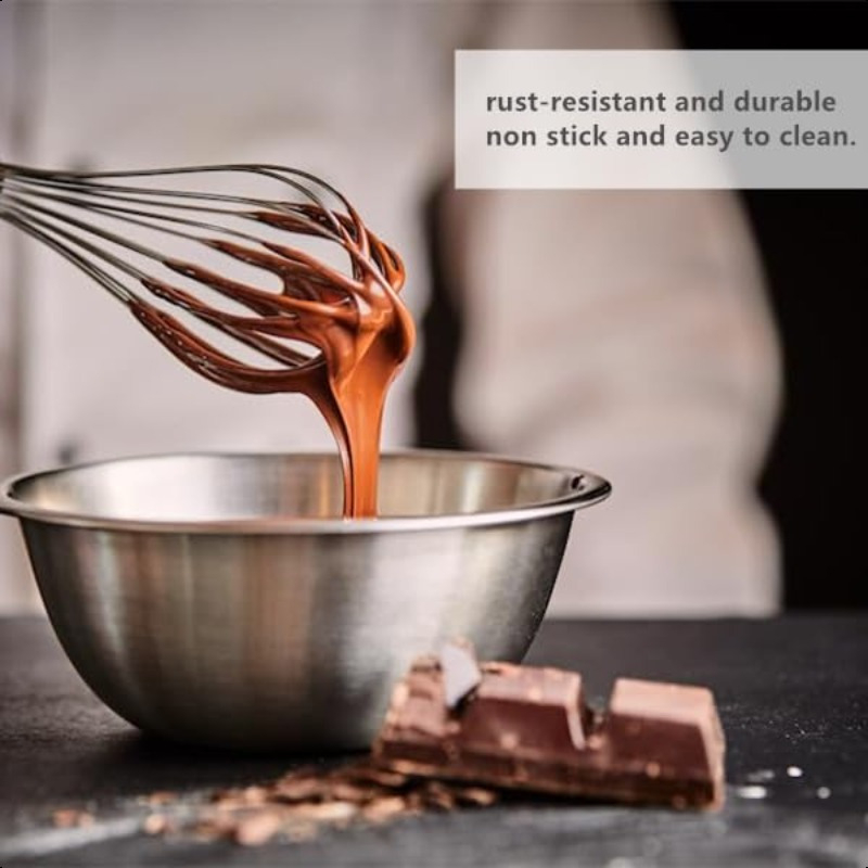 1 batidor manual de acero inox - Kitchen Baking Ware reseña y precio