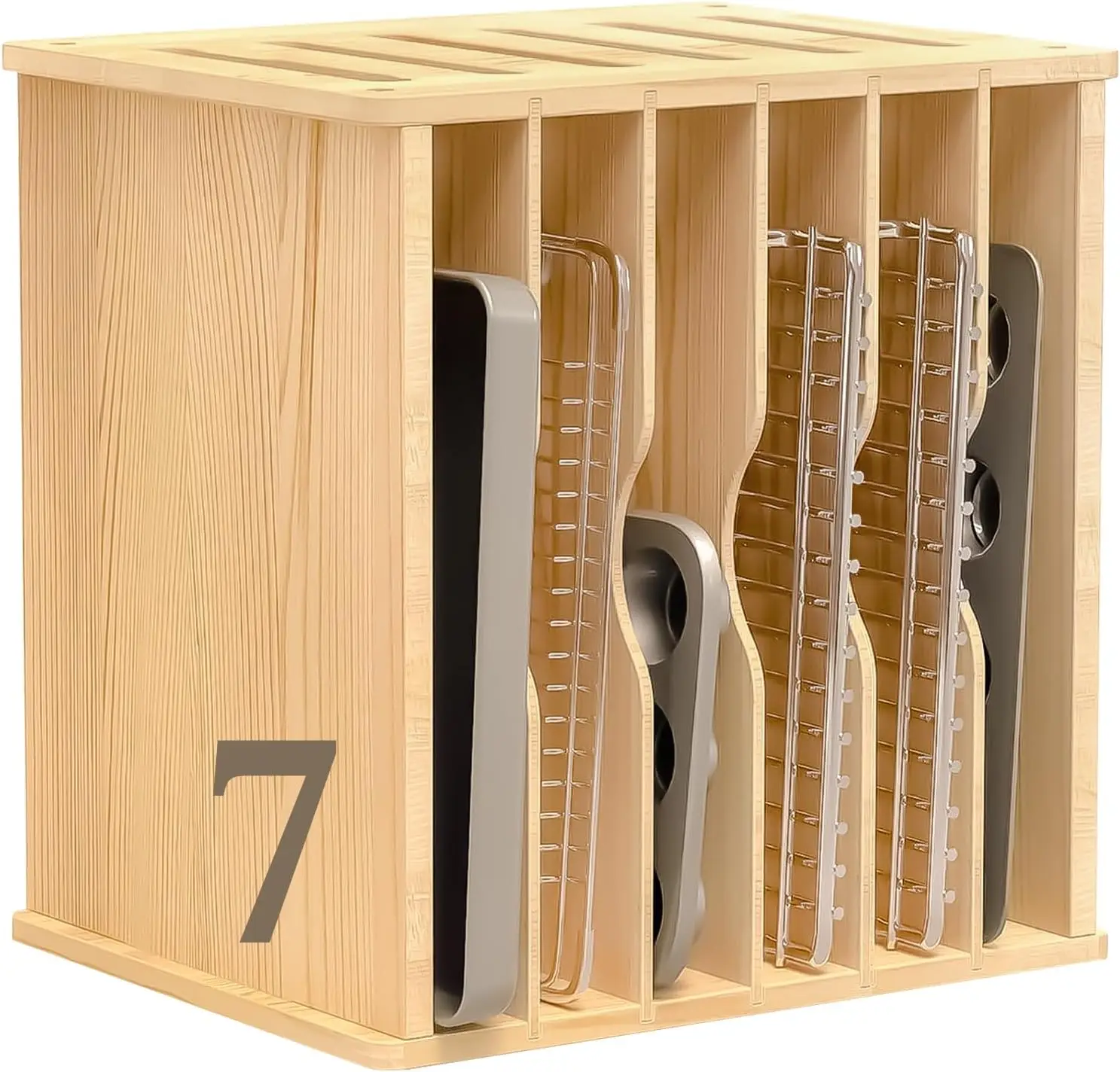 Divisores de madera para bande - Kitchen Cabinet Baking Sheet Organizer reseña y precio