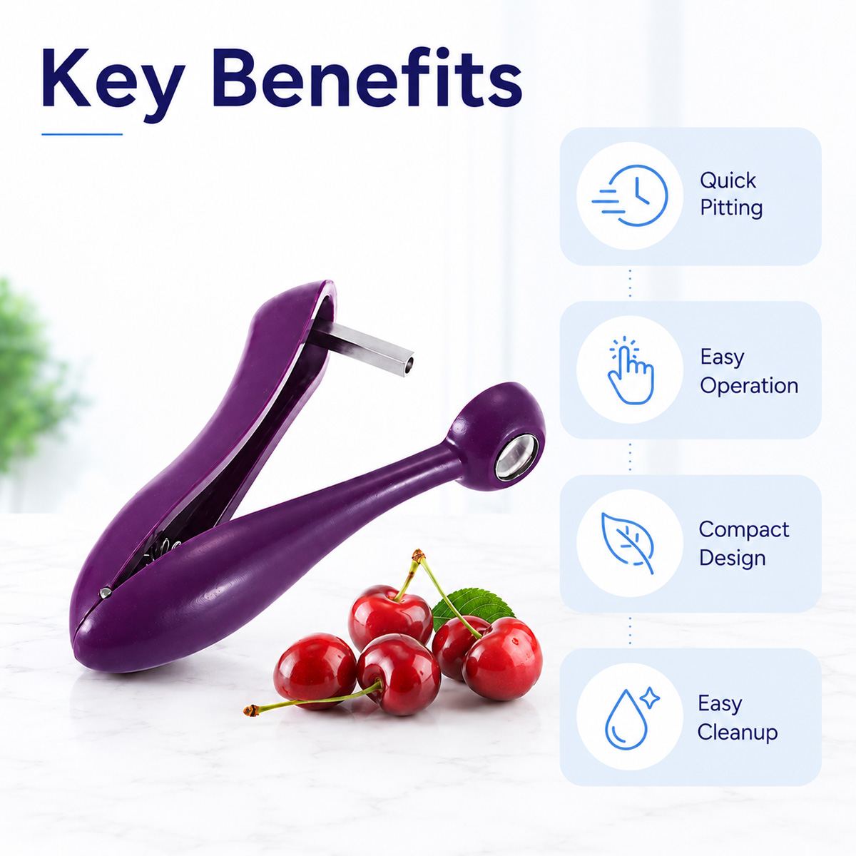 Descorazonador de cerezas y ac - Kitchen Tools In Baking reseña y precio