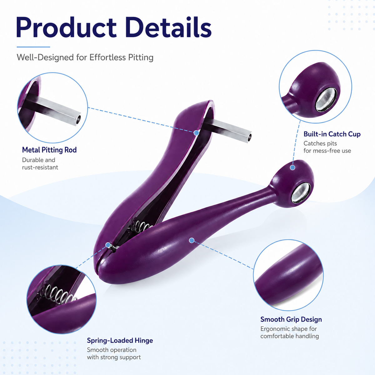 Descorazonador de cerezas y ac - Kitchen Tools In Baking reseña y precio