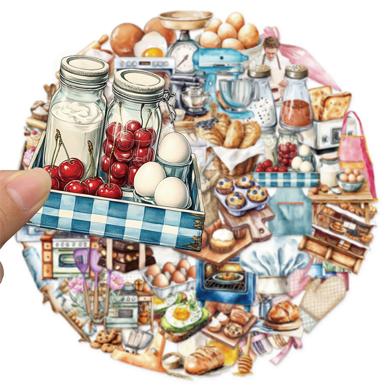 50 Uds. De pegatinas divertida - Kitchen Baking Ware reseña y precio
